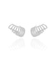 Ear Cuff Filetes Lisos 1.5 cm Ródio Branco