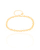 Pulseira Elos Quadrados 4 mm Banhado a Ouro 18K