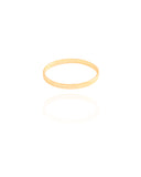 Anel Flat Liso Tamanho 19 Banhado a Ouro 18K