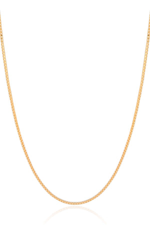 Gargantilha Veneziana 1 mm Banhado a Ouro 18K