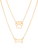 Gargantilha Veneziana Dupla Pet Banhado a Ouro 18K