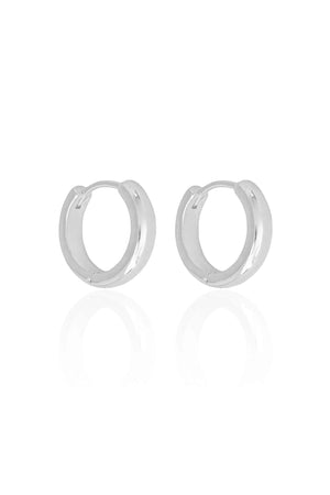 Brinco Argola Lisa 1.5 cm Ródio Branco