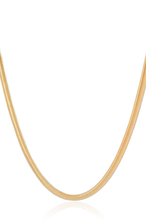 Gargantilha Snake 4 mm Banhado a Ouro 18K