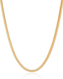 Gargantilha Snake 4 mm Banhado a Ouro 18K