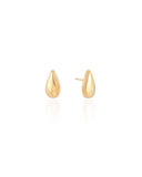 Brinco Gota Lisa 1.5 cm Banhado a Ouro 18K