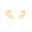 Brinco Ear Cuff Seis Filetes Lisos Banhado a Ouro 18K