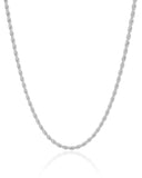 Choker Cordão Baiano 3 mm Ródio Branco