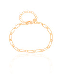 Pulseira Elos Ovais 4 mm Banhado a Ouro 18K