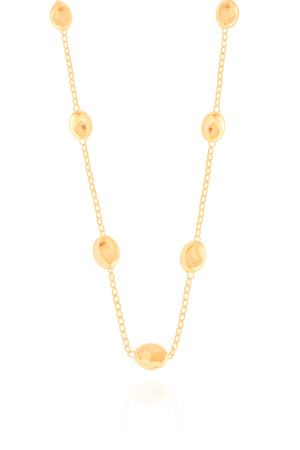 Choker Elos Ovais Lisos Banhado a Ouro 18K