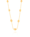 Choker Elos Ovais Lisos Banhado a Ouro 18K
