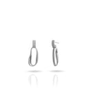 Brinco Orgânico Vazado Base Cravejada Cristal