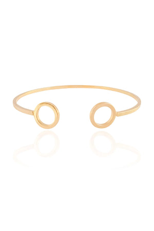 Bracelete Filete Esferas Vazadas Liso Banhado a Ouro 18K