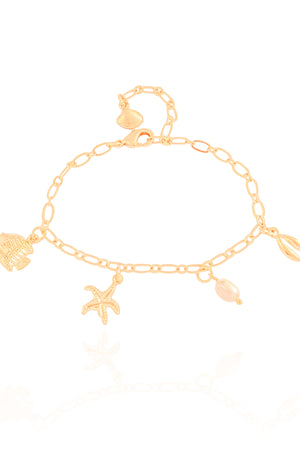 Pulseira Elos Ovais Marítimo Banhado a Ouro 18K