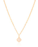 Gargantilha Elos Trevo Tom Madrepérola Banhado a Ouro 18K - 40 cm