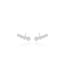 Ear Cuff Redondo Detalhes 1.3 cm Ródio Branco