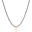Choker Fio Coreano Preto Cruz Lisa Banhado a Ouro 18K