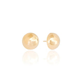 Brinco Meia Bola Lisa Tamanho P Banhado a Ouro 18K