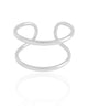 Bracelete Filetes Tubo Ródio Branco
