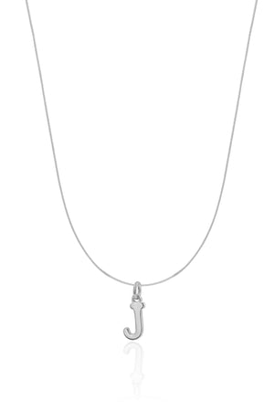 Choker Nylon Letra J Ródio Branco