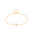Pulseira Veneziana Pérola 6 mm Banhado a Ouro 18K