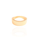 Anel Reto Liso Cravejado Cristal Tamanho 20 Banhado a Ouro 18K