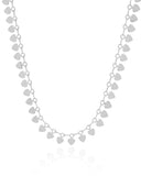 Choker Plaquinhas Corações Ródio Branco