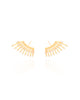 Ear Cuff Filetes Cravejados Cristal Banhado a Ouro 18K