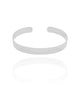 Bracelete Riscado Texturizado 7 mm Ródio Branco