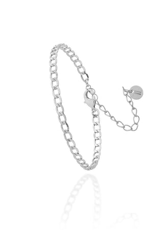 Pulseira Grumet Diamantada Detalhe Riscada