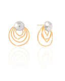 Brinco Espiral Orgânico Mix de Banhos 2.6 cm Banhado a Ouro 18K