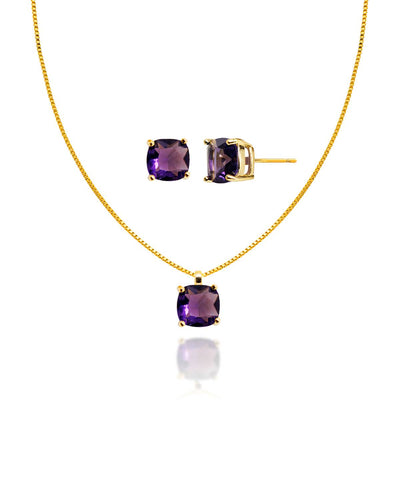 Conjunto Ponto de Luz Quadrado Ametista