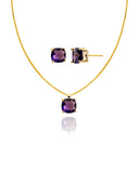 Conjunto Ponto de Luz Quadrado Ametista