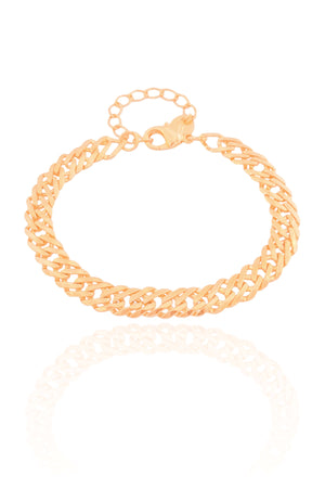 Pulseira Grumet Dupla Banhado a Ouro 18K