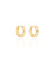 Brinco Argola Lisa 1.0 cm Banhado a Ouro 18K