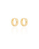 Brinco Argola Lisa 1.0 cm Banhado a Ouro 18K