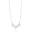 Choker Elos Corações Lisos Ródio Branco