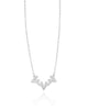 Choker Elos Corações Lisos Ródio Branco