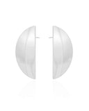 Brinco Leque Liso Ródio Branco