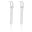 Brinco Elos U Balanço 6.0 cm Ródio Branco