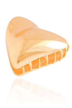 Presilha Coração Liso Banho Dourado