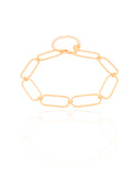 Pulseira Elos Ovais 8 mm Banhado a Ouro 18K