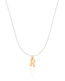 Choker Nylon Letra R Banhado a Ouro 18K