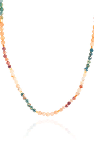 Choker Cristais Coloridos 4 mm Banhado a Ouro 18K