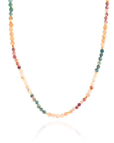Choker Cristais Coloridos 4 mm Banhado a Ouro 18K - 33 cm