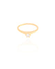 Anel Ponto de Luz Cristal Tamanho 20 Banhado a Ouro 18K
