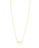 Gargantilha Pingente Retângulo Liso Banhado a Ouro 18K - 45 cm