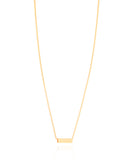 Gargantilha Pingente Retângulo Liso Banhado a Ouro 18K - 45 cm