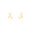 Brinco Ear Hook em X Banhado a Ouro 18k