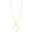 Gargantilha Veneziana Coração Cravejado Cristal Banhado a Ouro 18K - 45 cm
