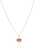 Gargantilha Infantil Elos Coração Autismo 9 mm Ródio Branco - 45 cm